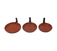 Generic Mangiatoia per Uccelli Montata su Albero Clamp/Holder in Acciaio Rivestito in Rame Rosso, Funzionale Ciotola da Bagno per Uccelli per Terrazza Sul Cortile, 3 Staffe 4 Viti per Balcone da