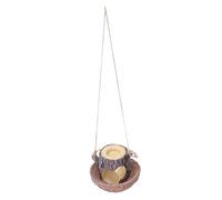 Generic Mangiatoia per Uccelli Stazione di Birdwatching a Forma di Ceppo di Albero in Resina Decorativa per Giardino Cortile - Materiale Premium - Goditi il Birdwatching - Resistente Alle