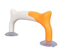 Generic Manico Ergonomico per Righello, Giallo, Bianco, con Forte Ventosa, Impugnatura per Righello per Quilting, per Cucire Patchwork