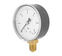 Generic Manometro 0-6 Bar Manometro a Montaggio Laterale per Idraulico Dell'aria Quadrante in Metallo Mini Formato 6 Cm per Appassionati di Auto