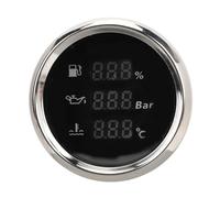 Generic Manometro per Barche, Misuratore di Pressione del Livello dell'Olio 9 a 32 V Display Digitale Trasparente Ad Alta Precisione 52 Mm con Retroilluminazione per (Copertura argentata con