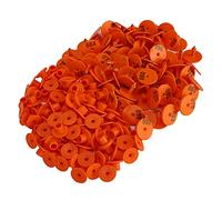 Generic Marcatore Identificativo Ispessito per Marchio Auricolare di Pecora per la Gestione degli Animali, Arancione, Set da 100 per Bestiame (Etichetta auricolare arancione con parola)