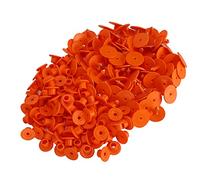 Generic Marcatore Identificativo Ispessito per Marchio Auricolare di Pecora per la Gestione degli Animali, Arancione, Set da 100 per Bestiame (Etichetta auricolare arancione senza parole)