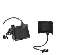 Generic Maschera per Microfono a Microfono Tipo U, Maschera di Schermatura a di Studio Pop con Albero Flessibile, Ideale per l'isolamento del Rumore di Registrazione Vocale in Studio, Realizzato in