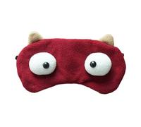 Generic Maschera per occhi divertente per dormire, protezione per occhi che blocca la luce per bambini e adulti, da viaggio, Rosso
