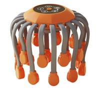 Generic Massaggiatore Elettrico Testa Massaggio Cuoio Capelluto con 20 Artigli Regolabili Vibrazione Avanzata E Design Portatile Adatto per Uomo Donna Relax C, Orangina