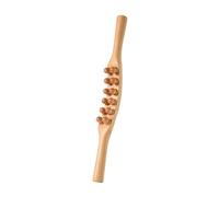 Generic Massaggiatore in legno Stick Gua Sha Strumento, palmare, leggero, manuale Massaggiatore per il corpo da 38 cm 12 perline per la schiena Tutto il corpo