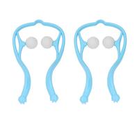 Generic Massaggiatore per il Collo Shiatsu Massaggiatore per Spalle con Doppio Punto di Attivazione, Rilassatore per Spalle Leggero per Alleviare lo Stress, per Collo 2 Pezzi (BLUE)