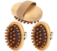 Generic Massaggiatori per il corpo, 3 pezzi, in legno di faggio, strumenti per massaggio, cuscino d'aria in legno, design ergonomico per stimolazione e agopunto, pettine portatile per testa e corpo