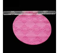 Generic Mattarello Acrilico per Torte Fai-da-te con 28 Modelli Diversi Impugnatura Facile da Impugnare per gli Appassionati di Pasticceria (#4)