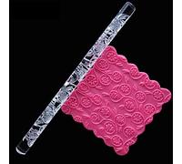 Generic Mattarello Acrilico per Torte Fai-da-te con 28 Modelli Diversi Impugnatura Facile da Impugnare per gli Appassionati di Pasticceria (#26)