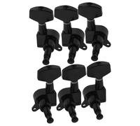 Generic Meccaniche per Chitarra 6 Pezzi con Bloccaggio, Piroli di Accordatura in Lega di Zinco Nero, Design Chiuso con Impugnatura Ergonomica, per Chitarre Acustiche ed Elettriche,