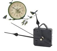 Generic Meccanismo orologio da parete alimentato a batteria, movimento ad albero lungo ad alta coppia, quarzo silenzioso, nero, 5,5 x 5,5 x 1,5 cm, batteria da 1,5 V