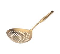 Generic Mestolo per Schiumarola da a Flusso Grande, Schiumarola da in Acciaio Inossidabile 304 con Manico Lungo, Adatto per Carne, Verdure 15,7x5,7 Pollici (GOLD)