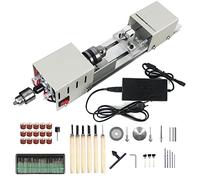 Generic Metallo Mini Tornio 6 In 1, 12-24V 96W DIY Modello di Legno Fare Tornio Foratura, Perline Rettifica Macchina Per Intagliare, Rettifica Pietra Di Legno