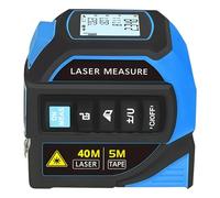 Generic Metro a nastro laser digitale multifunzione, 3 in 1 con misurazione dell'angolo e schermo LCD, modello L40D, gamma 131,2 ft/40 m, precisione ±0,07 in/0,2 cm, ricaricabile tramite tipo C