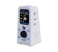 Generic Metronomo Altoparlante BT Schermo LCD Ricaricabile Metronomo Vocale Volume Regolabile per Batteria per Chitarra Ottimo Regalo per gli Appassionati di Musica (WHITE)
