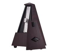 Generic Metronomo Meccanico Classico a Piramide per Sassofono Violino, Strumento di Pratica Universale Leggero, Nero, Battiti 2/3/4/6/0 (Marrone rossastro)