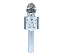 Generic Microfono senza fili per canto e registrazione, portatile, con Bluetooth, luci LED, per bambini, karaoke, KTV domestico, 5 suoni variabili, festa, ricaricabile, riduzione del rumore, facile da