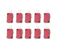 Generic Microinterruttore Rosso da 10 Pezzi per Giochi, Sostituzione Pulsante Ad Alta sensibilità, Lunga Durata Affidabile 27,3 * 15,5 * 10 Mm, Ideale per Macchine Domestiche