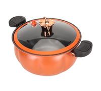 Generic Micropentola a Pressione Arancione con Coperchio Visibile per un Facile Monitoraggio, Comoda per Fornelli a Induzione e Cottura a Fuoco Aperto, Perfetta per Zuppe