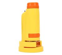 Generic Microscopio Portatile Portatile per Bambini Lente D'ingrandimento con Meccanismo a Rotazione per Mettere a Fuoco con Luce LED per Uso in Classe 4 Campioni (YELLOW)