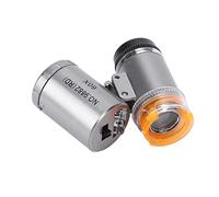 Generic Microscopio Portatile Portatile Resistente ABS Acrilico Ingrandimento 60X 2 Luci LED 1 Luce UV Regalo Perfetto per Amici e Familiari