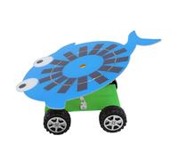 Generic Mini Auto Giocattolo Educativa a Energia Solare Dal Design Affascinante con Pesci, con Facile Montaggio, Energia Solare per L'istruzione Scolastica