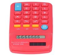 Generic Mini Calcolatrici Portatili a 8 Cifre, Compatte, Alimentate a Batteria Solare, Display Trasparente per Ufficio, Scuola, Affari (rosso)