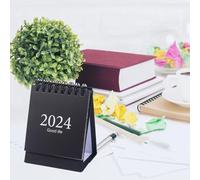 Generic Mini Calendario, Base Spessa, Design Elegante, 360 Pagine Che Girano Agosto 2023 a Dicembre 2024, Agenda Giornaliera Scrivania, Struttura Durevole per la Pianificazione dell'ufficio (BLACK)