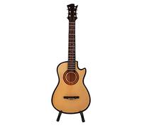 Generic Mini Chitarra, Strumenti Musicali in Miniatura con Chitarra Musicale in Miniatura Stand per Educazione all'illuminazione (20 cm di chitarra mancante)