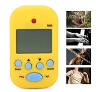 Generic Mini Clamp/Holder Metronomo Digitale Professionale per Beat Tap | Metronomo M50 Tempo Facile da Usare per Esercitarsi Nella Musica | Plastica Nero/Bianco/Blu/Giallo/Rosso 2,1 X 1,2 X,3