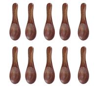 Generic Mini Cucchiai in Legno Natural Schima Superba per Cucinare e Degustare, Set da 10, Perfetti per Condimenti in