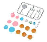 Generic Mini Giocattoli per la Colazione della Casa delle Bambole Set di Cibo da Cucina Realistico per la Decorazione della Casa delle Bambole 14 Pezzi di Plastica (Come mostrato in tutte le immagini)