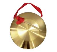 Generic Mini Gong a mano piccola Gong Strumento Gong portatile in ottone per lo sviluppo con percussioni a martello per danze di allarme inondazioni, 22 cm