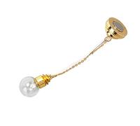 Generic Mini Lampada da Soffitto per Casa delle Bambole in Scala 1:12, Alimentata a Batteria. Elegante Illuminazione Dorata, Perfetta per Camere da Letto e Case delle Bambole, Include una Batteria