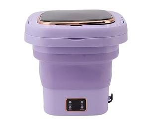 Generic Mini Lavatrice, Macchina PER Piegatura PER Piccola Macchina Efficiente 9L 9L 100-240V UE PERSCIONE PORTABILE PER UN PRESENTA PER IL VIAGGIO (Viola)