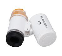 Generic Mini Lente D'ingrandimento Portatile per Microscopio 60X per L'identificazione di Gioielli con Luce LED per Collezionisti di Antiquariato (WHITE)