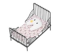 Generic Mini Letto in Metallo per Bambini, Accogliente Set di Mobili per Camera da Letto per Casa delle Bambole in Stile Europeo in Miniatura in Scala 1:12 (Digitare un)