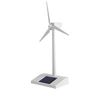 Generic Mini Mulino a a Energia Solare Giocattolo Educativo Decorazioni per la Casa per Bambini Pannello Solare ABS Bianco 5,5x3,54x10,23 Pollici