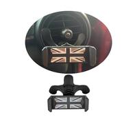 Generic MINI R50 R52 R53 Union Jack Porta Cellulare Auto, 360 Gradi di Rotazione Telefono Auto per Presa D'aria Compatibile con Mini Cooper One/S/JCW R50 R52 R53 2002-2006(Union Jack Grigio)