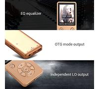 Generic Mini Schermo LCD Lettore Multimediale MP4 Design Opaco Lettore Musicale Ultra Sottile Supporto Scheda TF 32G per gli Amanti della Musica Bianco//Oro/Blu (Come mostrato #91)