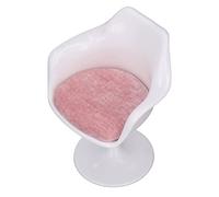 Generic Mini Sedia da Ufficio Girevole Casual per Casa delle Bambole in ABS Rosa per Decorazioni per la Scatola della Casa delle Bambole in Scala 1:6 (Con Bracciolo)