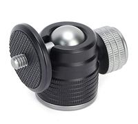 Generic Mini Testa per Fotocamera con Rotazione a 360°, Adattatore per Montaggio su Slitta, Vite per Treppiede da 1/4", Controllo a Doppia Manopola, Struttura in Lega di Alluminio per Riprese