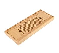 Generic Mini Vassoio da tè in bambù Durevole con Grande Serbatoio per L'acqua per L'home Office 38 * 15 Cm