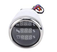 Generic Misuratore di Livello Digitale per Acque Reflue RV Design Versatile 3 in 1 per Camion per Barche Dimensioni 52 Mm (Quadrante nero con lunetta argentata)