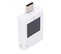 Generic Misuratore di Potenza USB C Tester Multiprotocollo Schermo a Colori Registrazione Caricatore Telefono Laptop Plastica Facile da Usare (B10 Bianco)