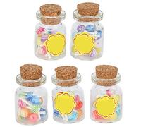 Generic Modelli di Lecca-lecca in Bottiglia di Vetro per Barattoli di Cibo per Case delle Bambole in Miniatura per la Decorazione della Cucina di una Casa delle Bambole 5 unità in Resina di Vetro