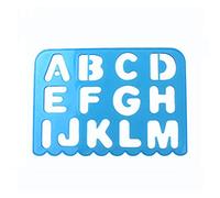 Generic Modelli per Pittura in Plastica Adatti Ai Bambini, in Confezione da 4, con Forme Geometriche e Alfabeto per Bambini Dai 3 Ai 6 Anni, con 3 Penne (Cartoon puzzle geometrica set di