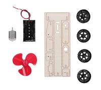 Generic Modello di Auto Elettrica a in Legno Modello di Pala del Ventilatore Motore Scienza Sussidi Didattici Auto Giocattolo Educativo per Bambini Coltiva la creatività Regalo Perfetto per